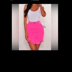Hot Miami Styles Pink Skirt